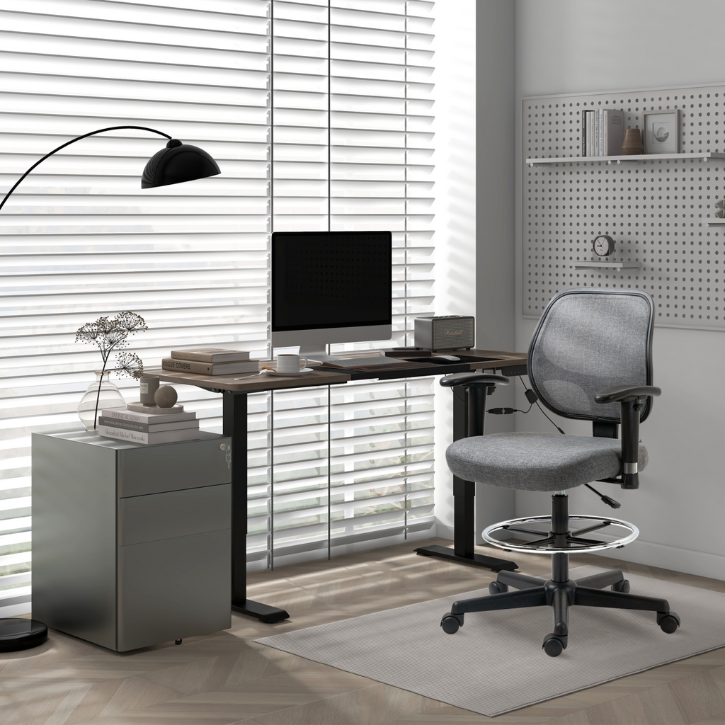 Electric Height Adjustable Standing Desk with Memory Presets – 140cm