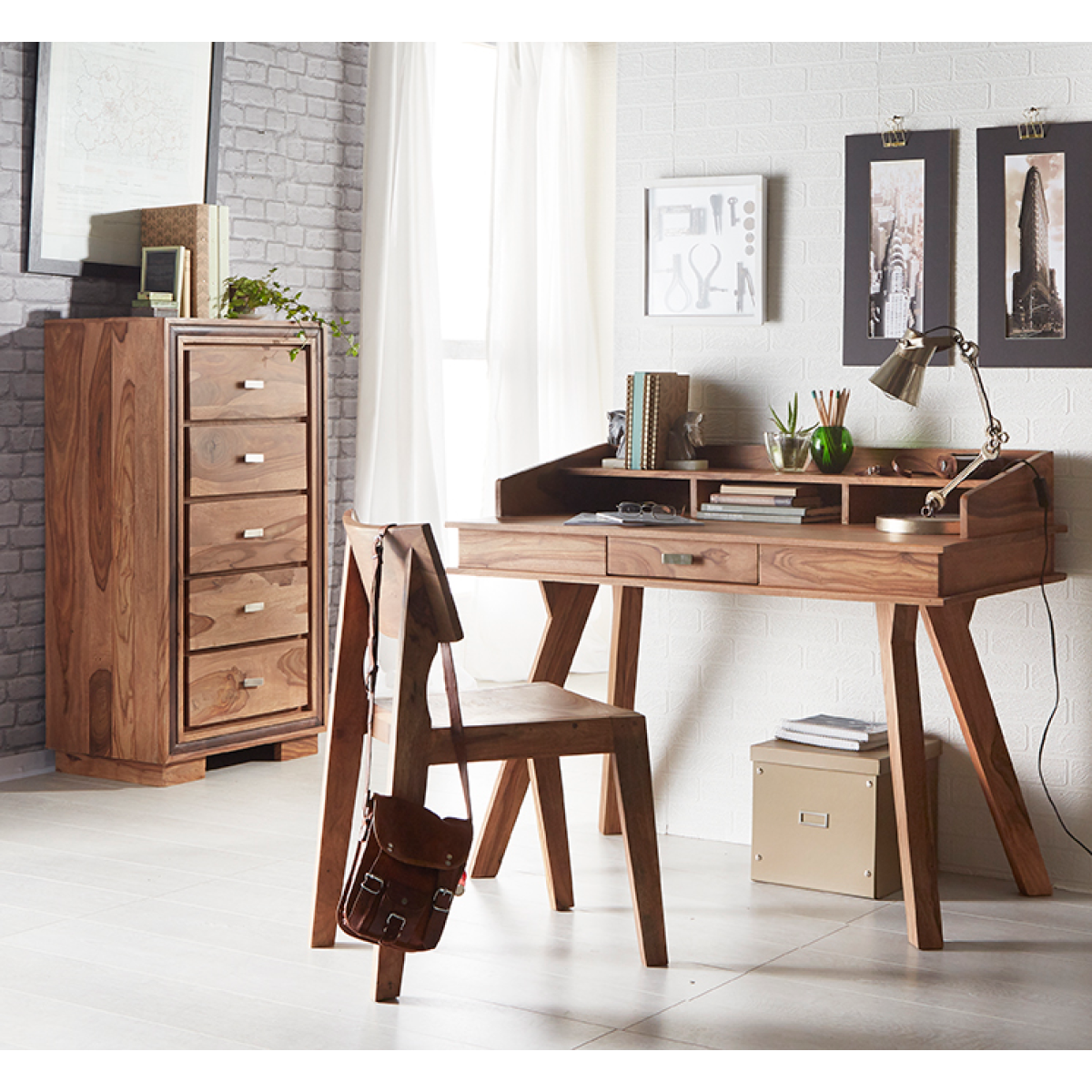 Jodhpur Sheesham Solid Wood Study Desk – Hand‑Crafted (Fully Assembled)