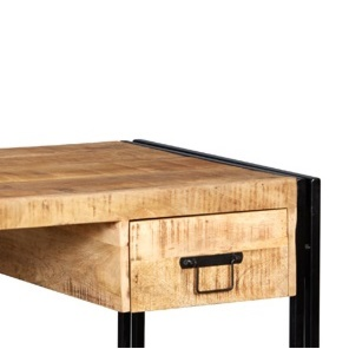 Cosmo Industrial Solid Mango Wood Desk – Hand‑Crafted with Reclaimed Metal