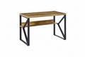 K‑Shaped Steel Computer Writing Desk with Storage Shelf (Brown) – 120 cm