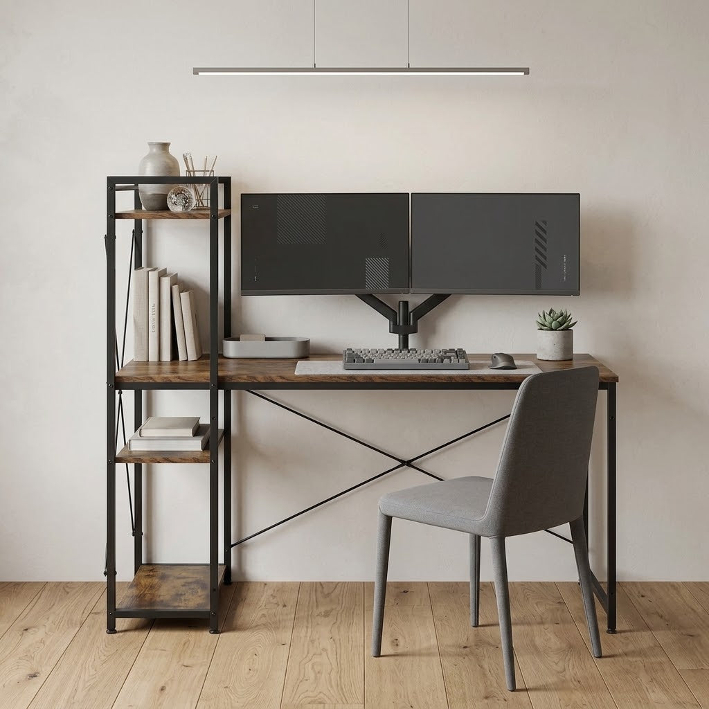 4-Tier Bookshelf Desk – 120cm