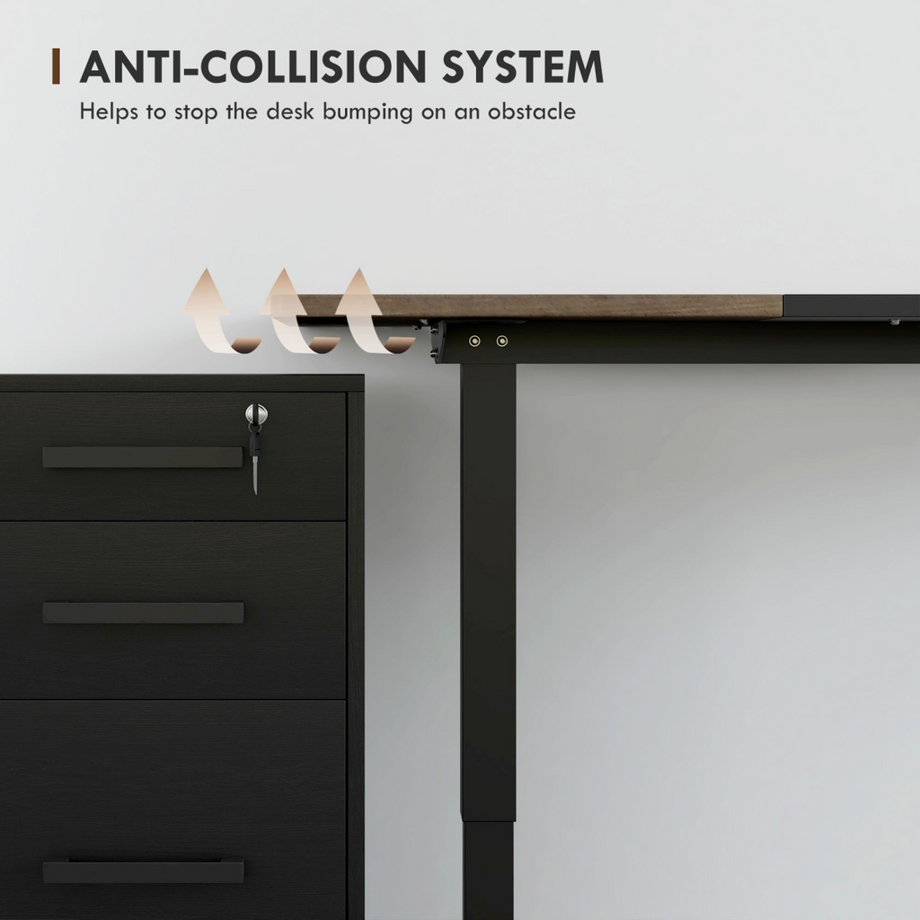 Electric Height Adjustable Standing Desk with Memory Presets – 140cm