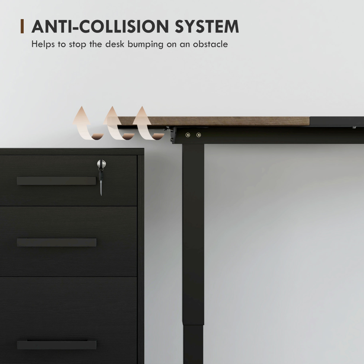 Electric Height Adjustable Standing Desk with Memory Presets – 140cm