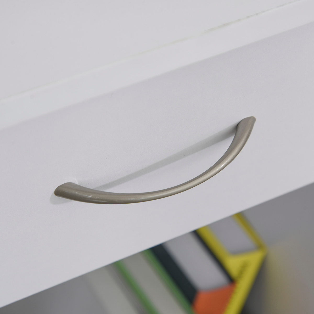 L-Shaped Corner Computer Desk with Shelves, Drawer & Keyboard Tray – White