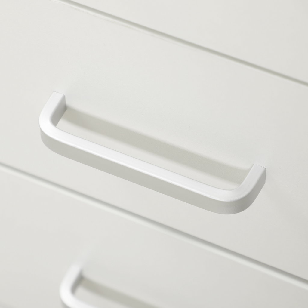 Computer Desk with 5 Drawers & Lockable Storage – White Home Office Workstation