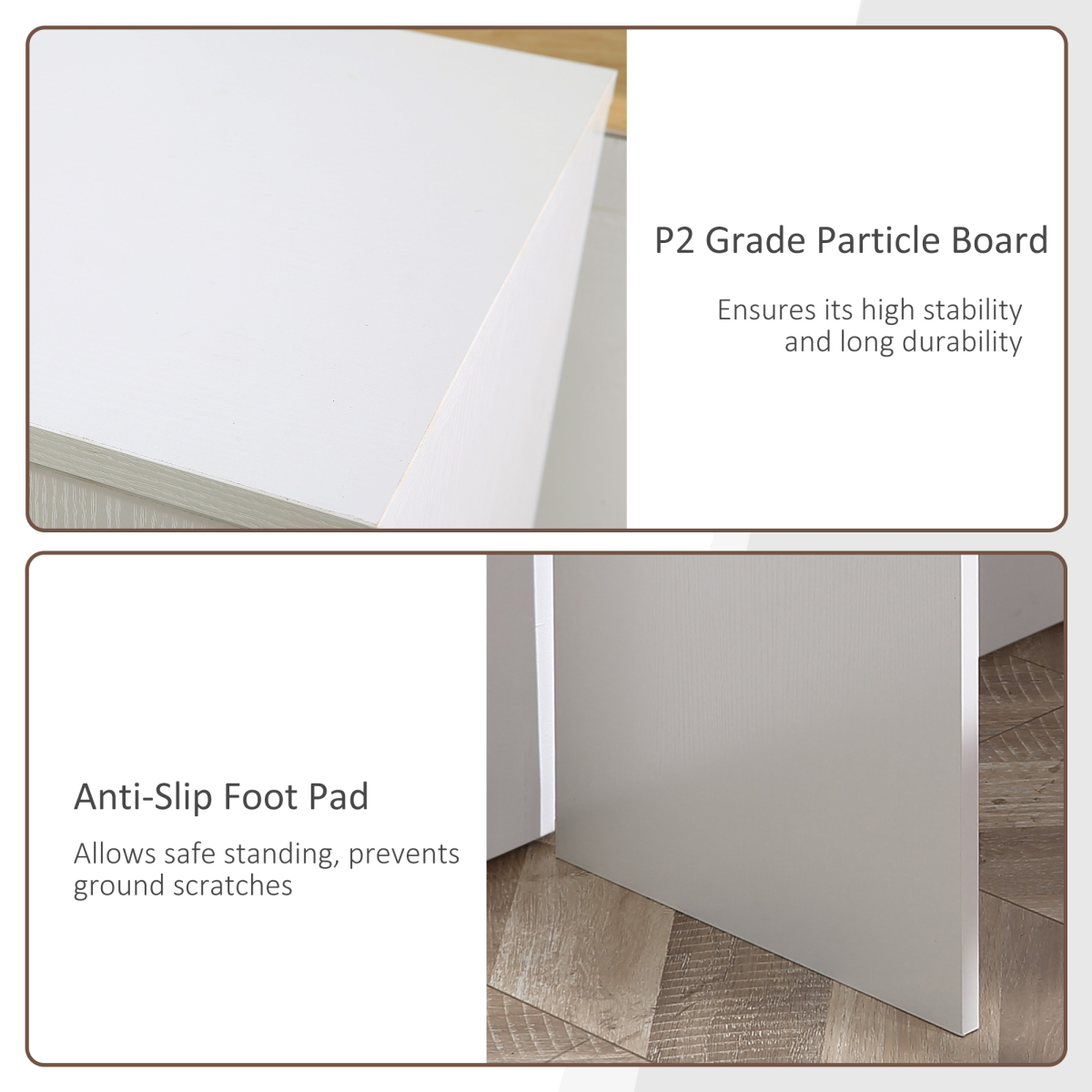 Convertible Workstation Desk with Drawer & Shelf (White) - 173 x 40 cm