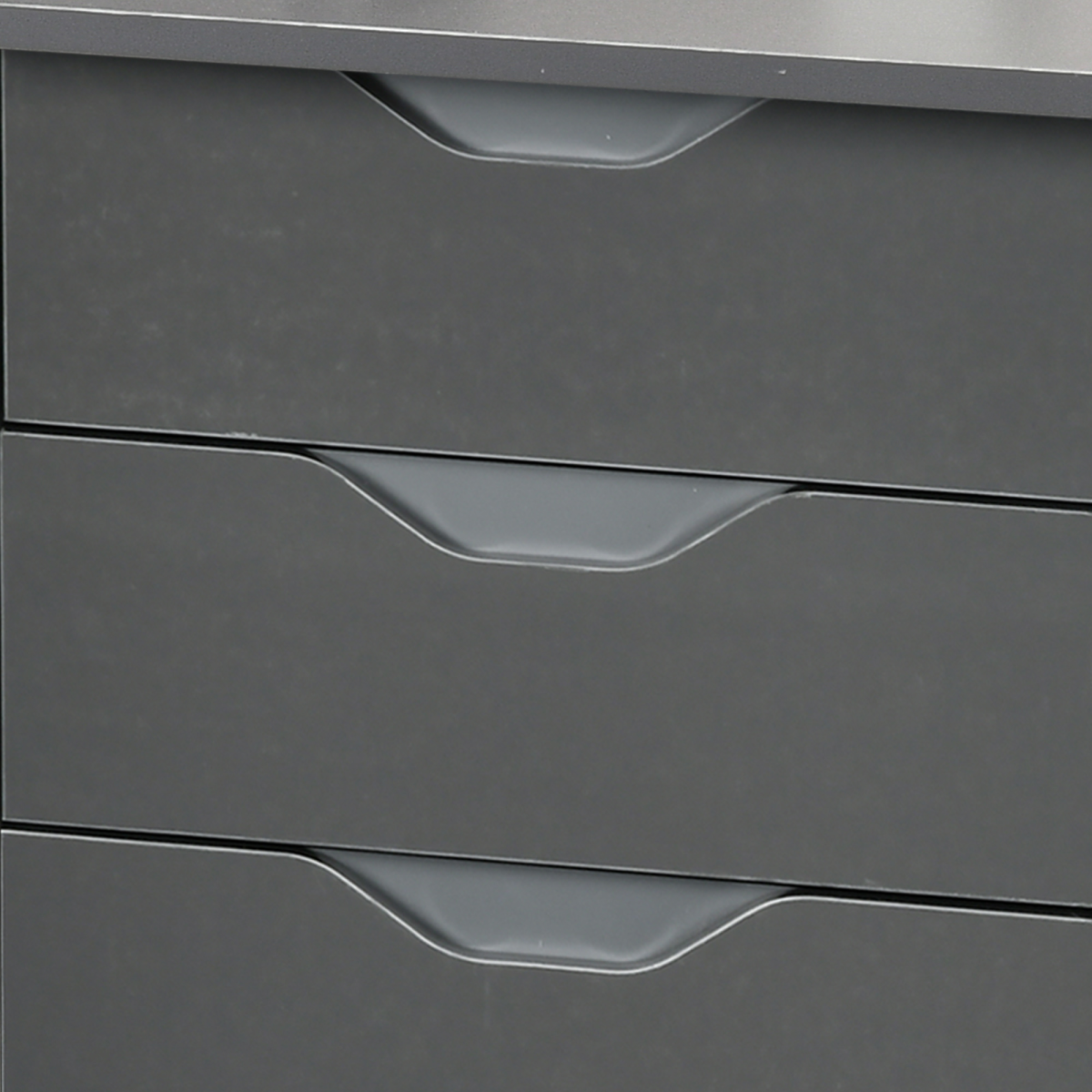 Workstation Desk with Drawers (Grey) – 110×50×76 cm