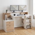 Oak Storage Desk – 137cm