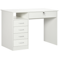 Writing Desk with Five Drawers (White) – 110×50×76 cm