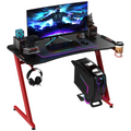 Gaming Desk with Cup Holder, Headphone Hook & Controller Stand