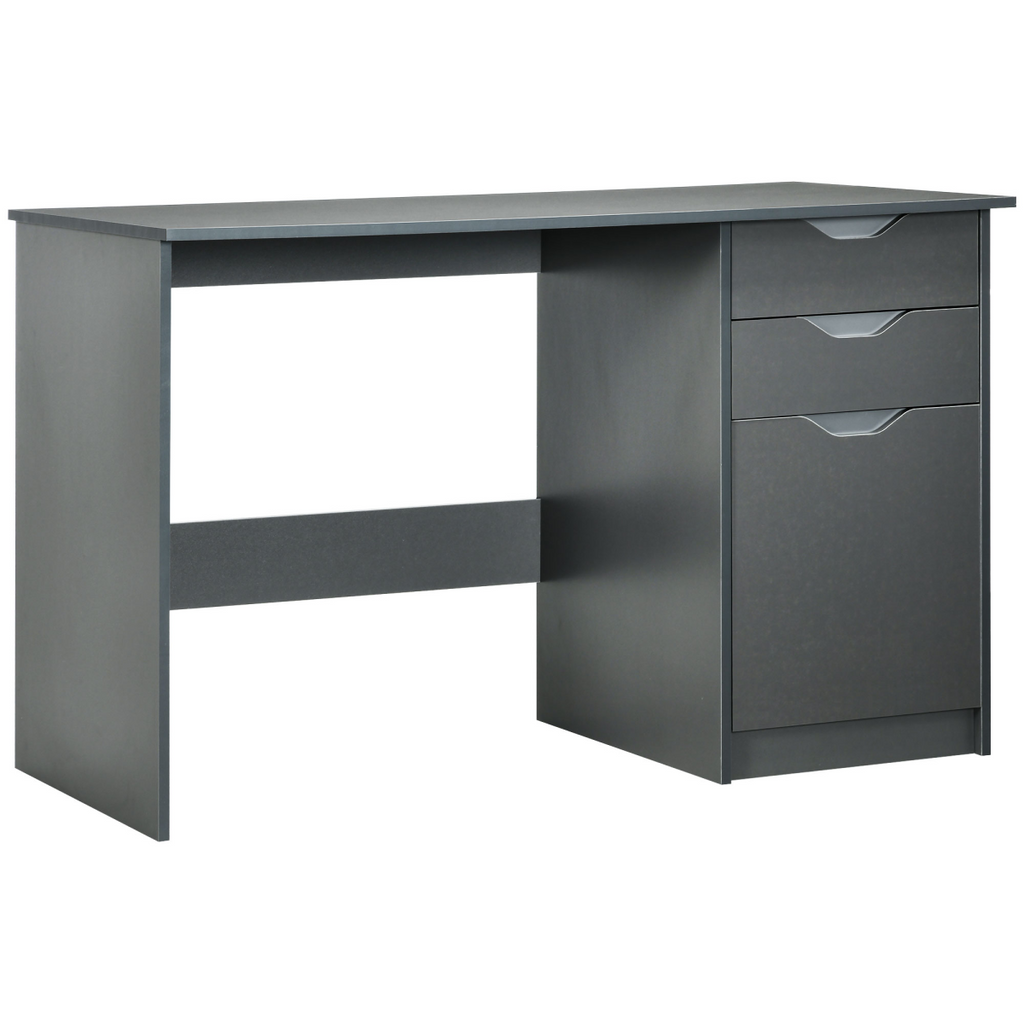 Workstation Desk with Drawers (Grey) – 110×50×76 cm